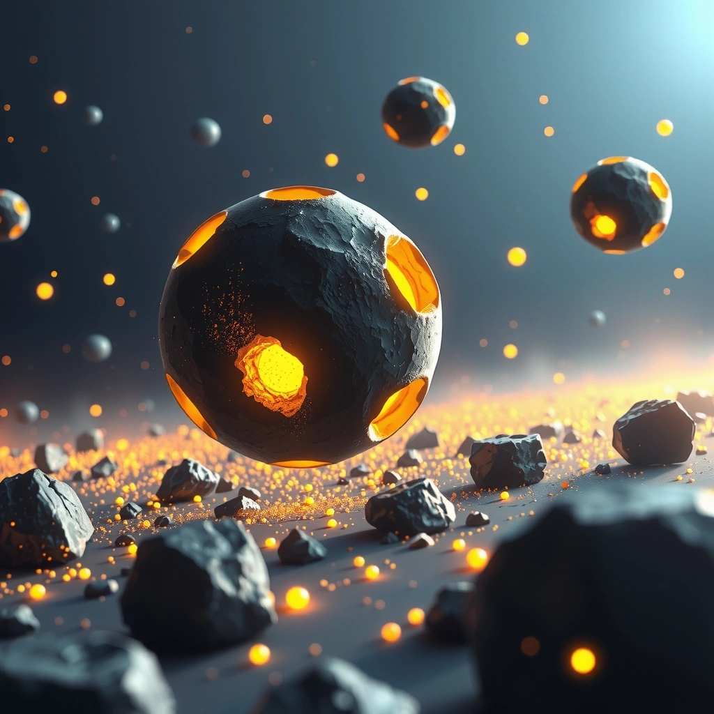 Fondo de asteroides brillantes